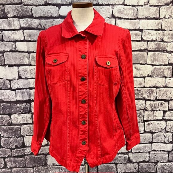 Coldwater Creek Jackets & Blazers - Coldwater Creek Red Button Down Jacket Size 18W
